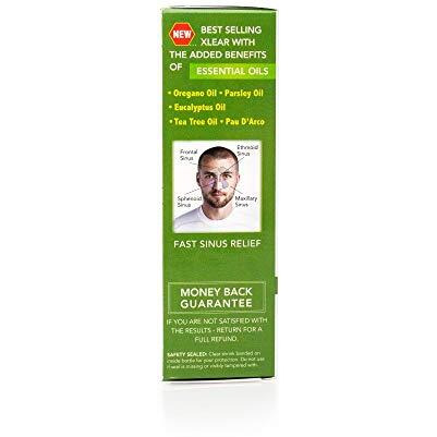 Xlear Rescue Nasal Spray, Natural Saline Nasal Spray With Xylitol, Oregano, Tea Tree, Fast Sinus Pressure And Congestion Relief, Nose Moisturizer, 1.5 Fl Oz (Pack Of 1)