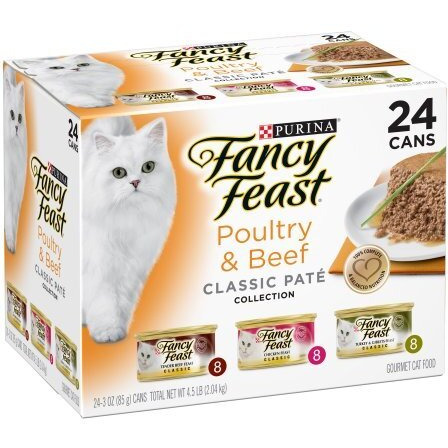 Purina Fancy Feast Classic Poultry & Beef Collection Cat Food - (24) 3 Oz. Cans