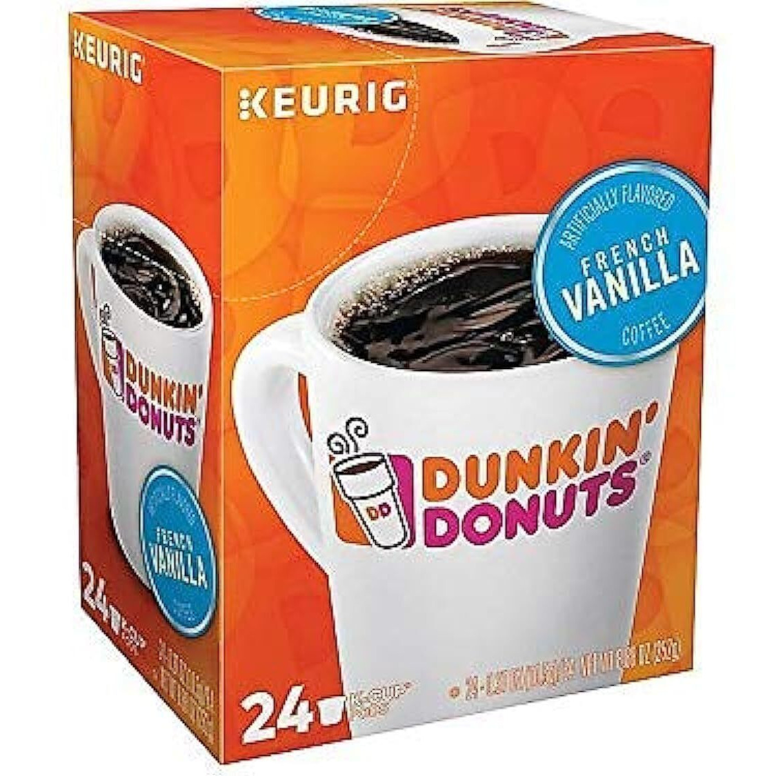 Dunkin ' Donuts 2519292 French Vanilla Coffee K-Cup Pods Medium Roast 24/Box (400847)