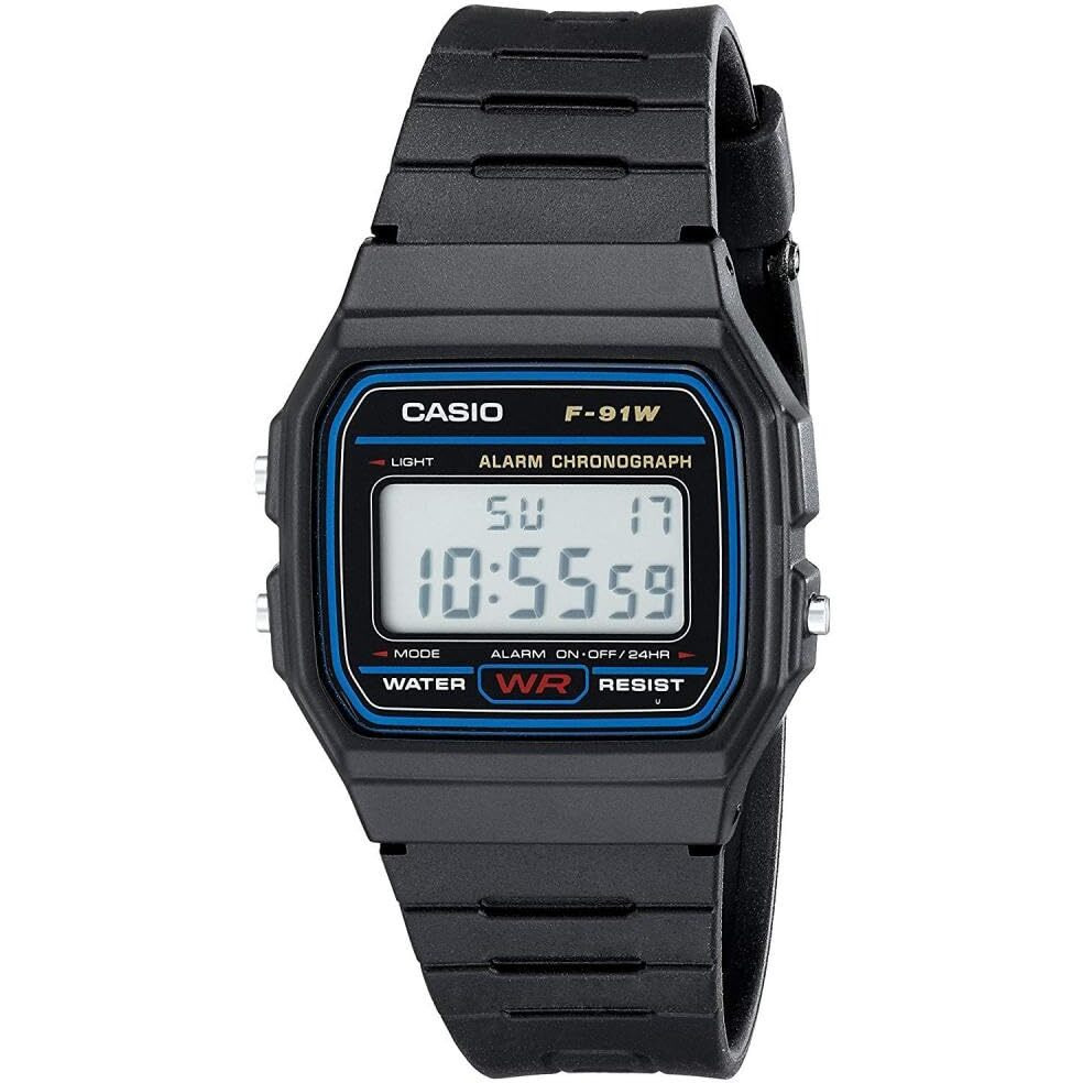 Casio F91W Digital Sports Watch, Black, 1 Count (Pack Of 1), Strap