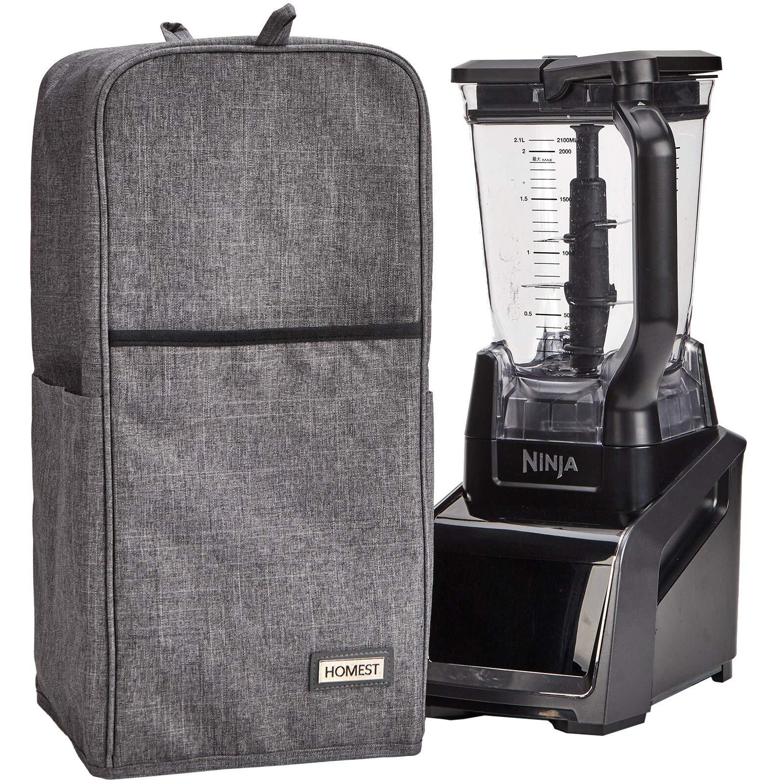 Homest Blender Dust Cover With Accessory Pocket Compatible With Ninja Foodi, Grey