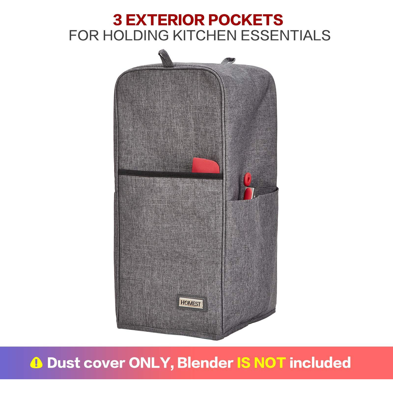 Homest Blender Dust Cover With Accessory Pocket Compatible With Ninja Foodi, Grey