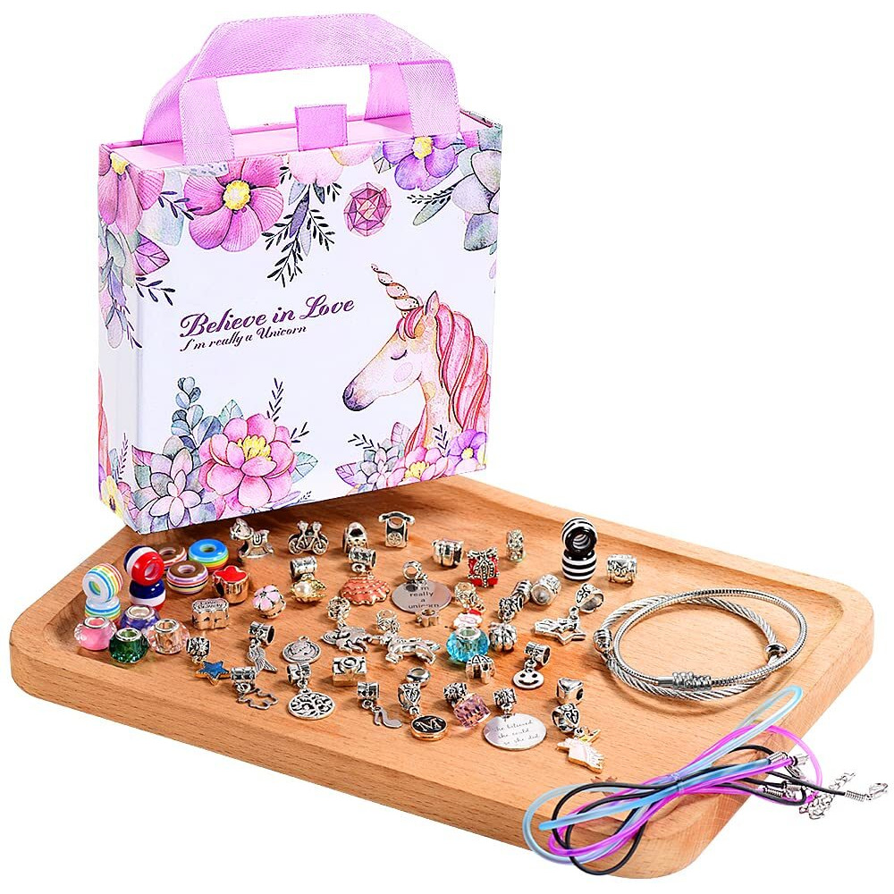 Coo&Koo Charm Bracelet Making Kit, A Unicorn Girls Toy That Inspires Creativity And Imagination, Crafts For Ages 8-12 With Jewelry Making & Art Kit Perfect Gifts, Self-Expression