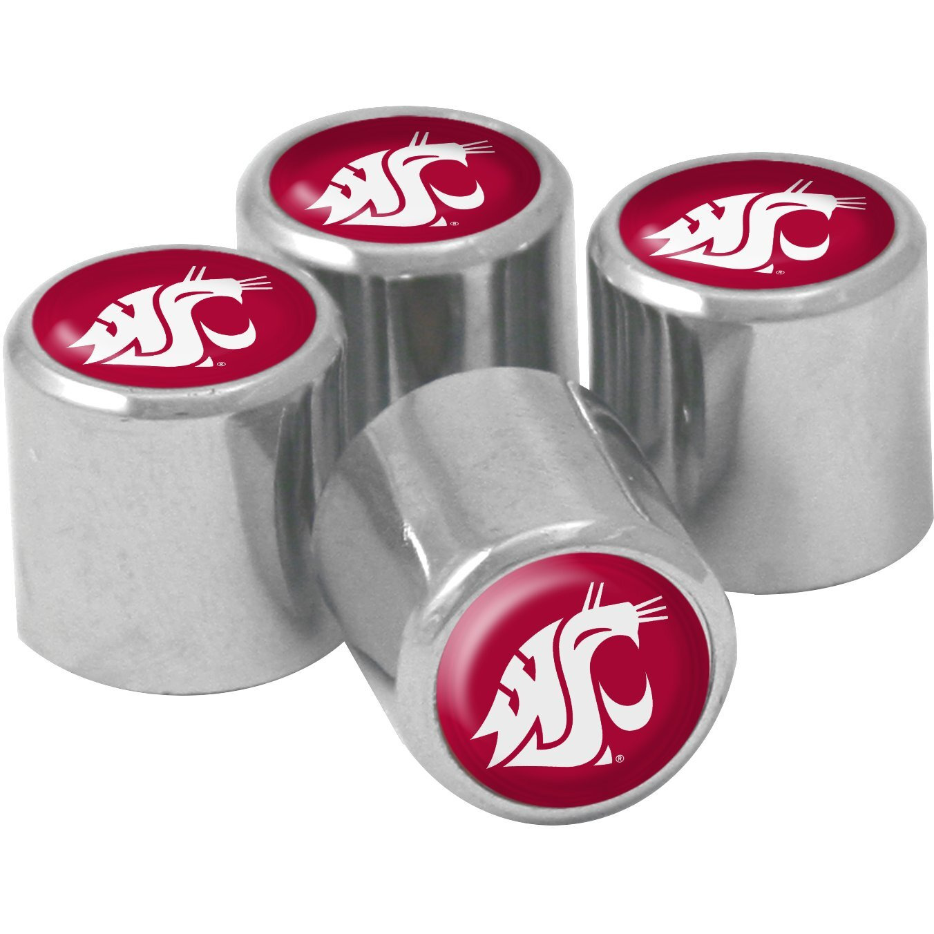 Ncaa Washington State Cougars Metal Tire Valve Stem Caps, 4-Pack