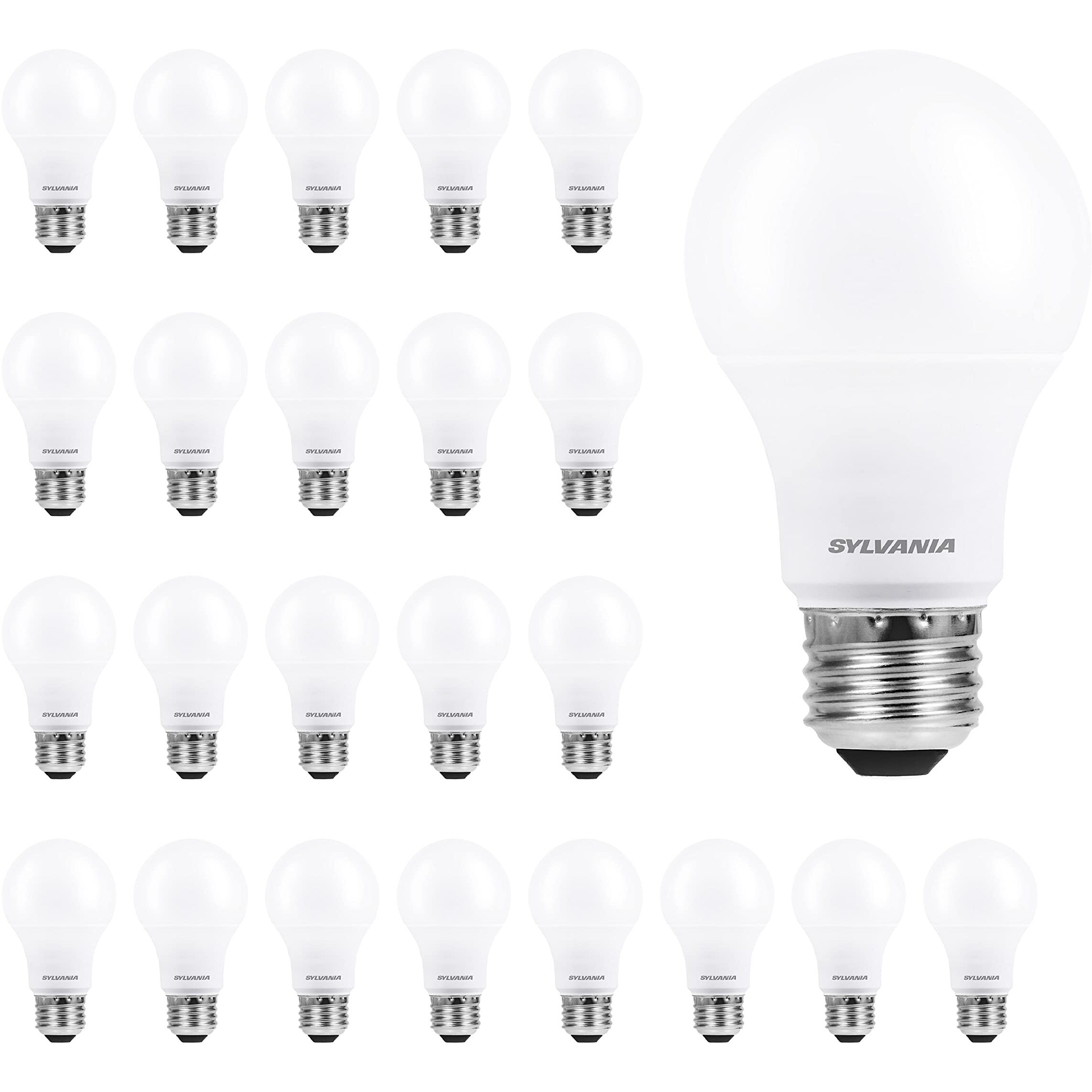Sylvania Eco Led A19 Light Bulb, 60W Equivalent, Efficient 9W, 7 Year, 750 Lumens, Non-Dimmable, Frosted, 5000K Daylight, Pack Of 24 (40987)