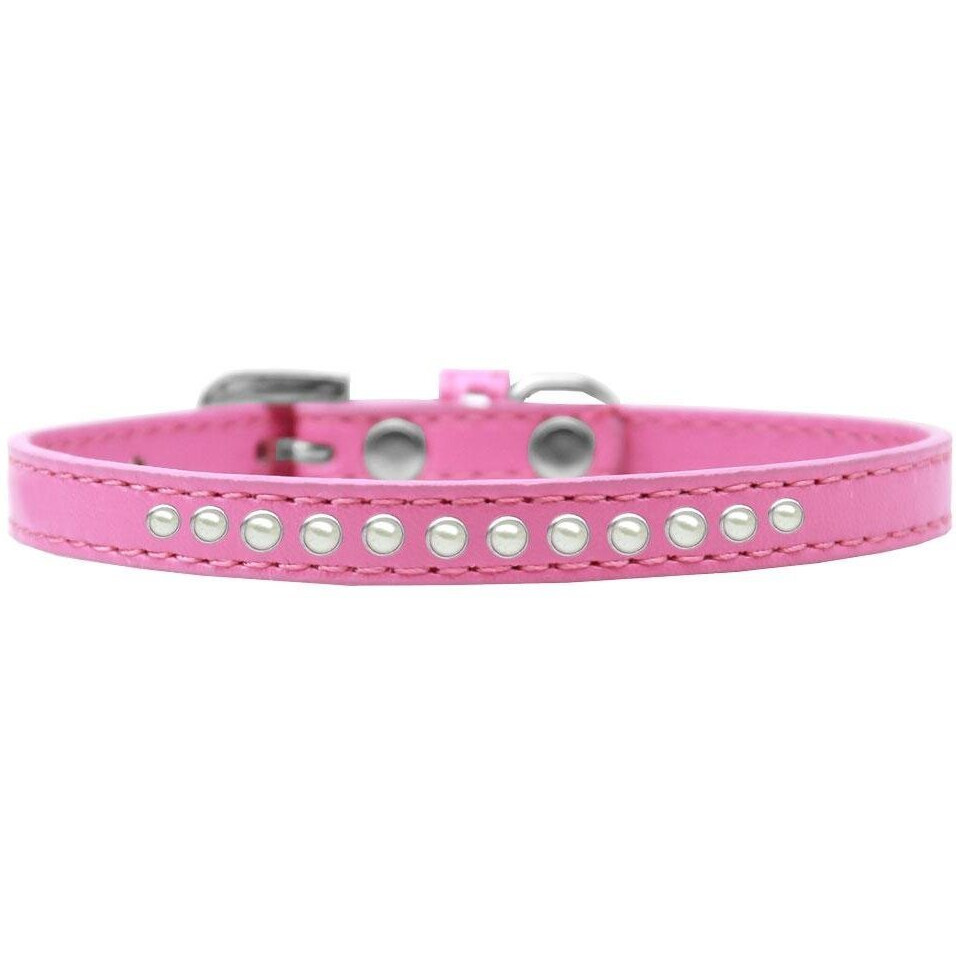 Mirage Pet Products Pearl Puppy Dog Collar Size 10 Bright Pink