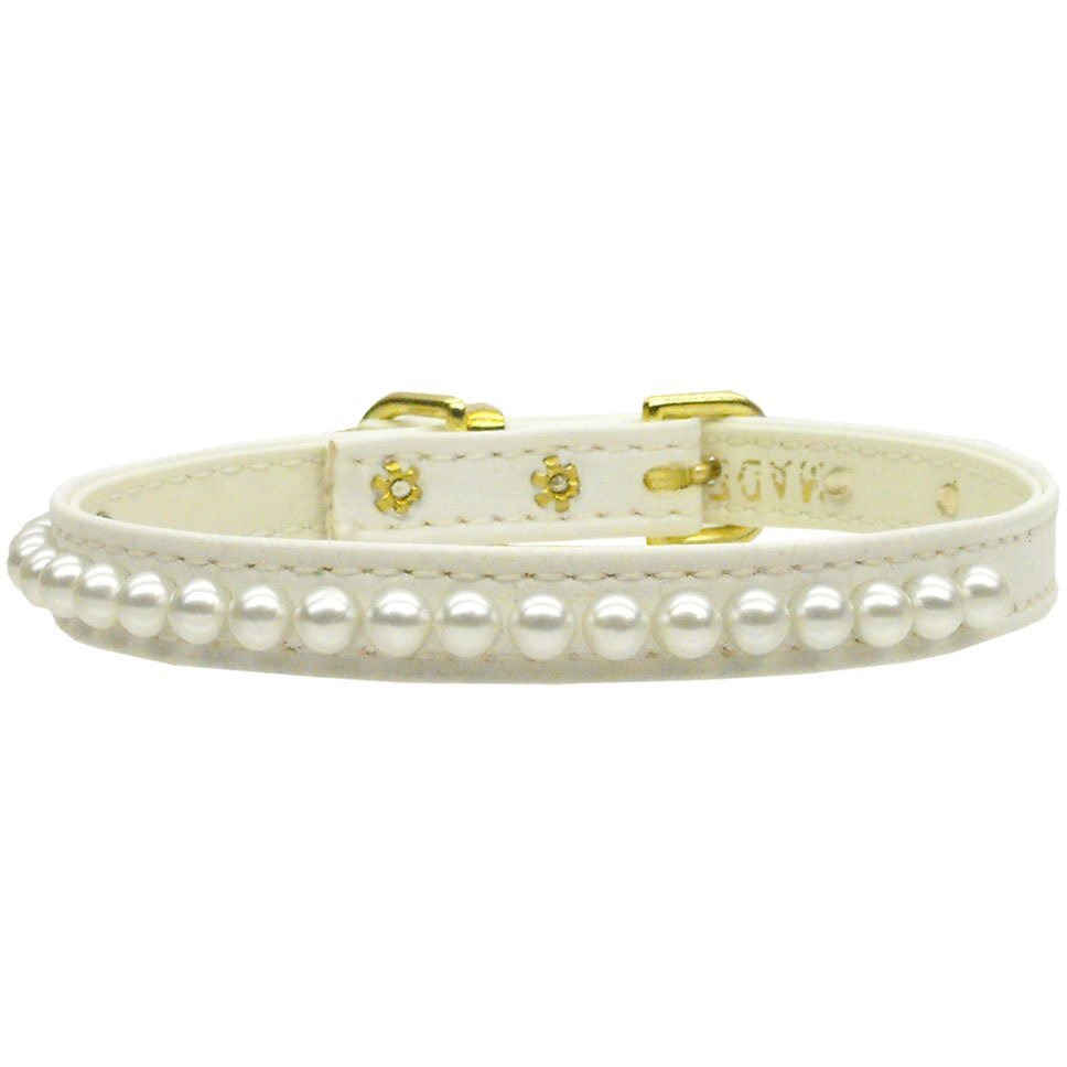Mirage Pet Products 38-Inch Pearl Pet Collar Size 12 White