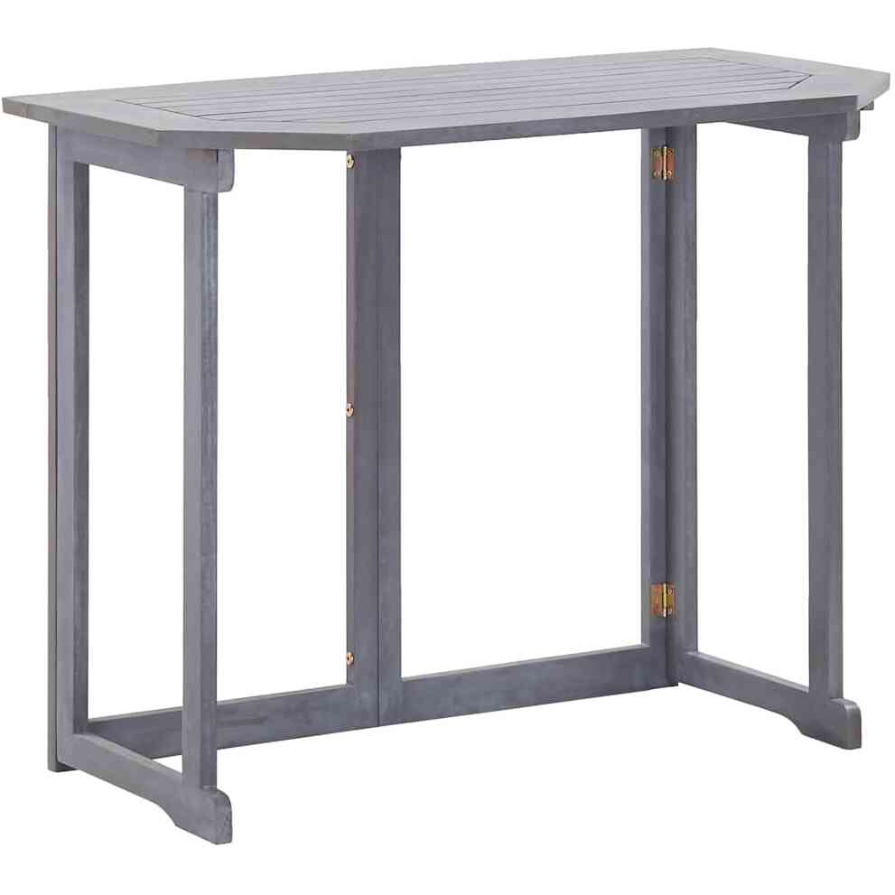 Vidaxl Folding Balcony Table 35.4"&quotX19.7"&quotX29.1"" Solid Acacia Wood