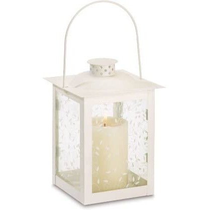 Zingz & Thingz 57070942 Large Ivory Glass Candle Lantern