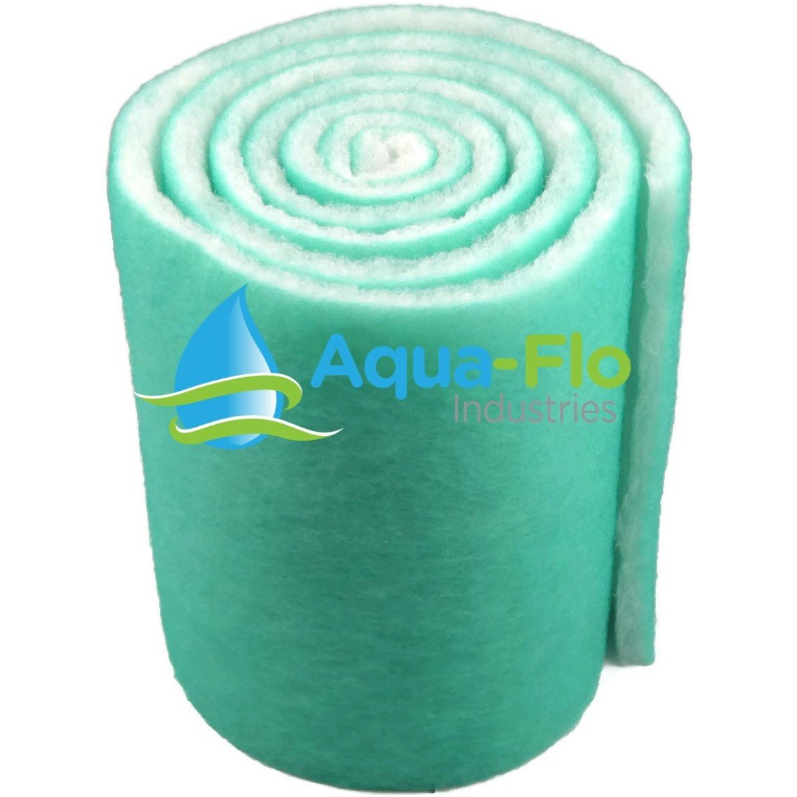Aqua Flo 18"" Pond & Aquarium Filter Media, 120"" (10 Feet) Long X 1"" Thick (Green/White)