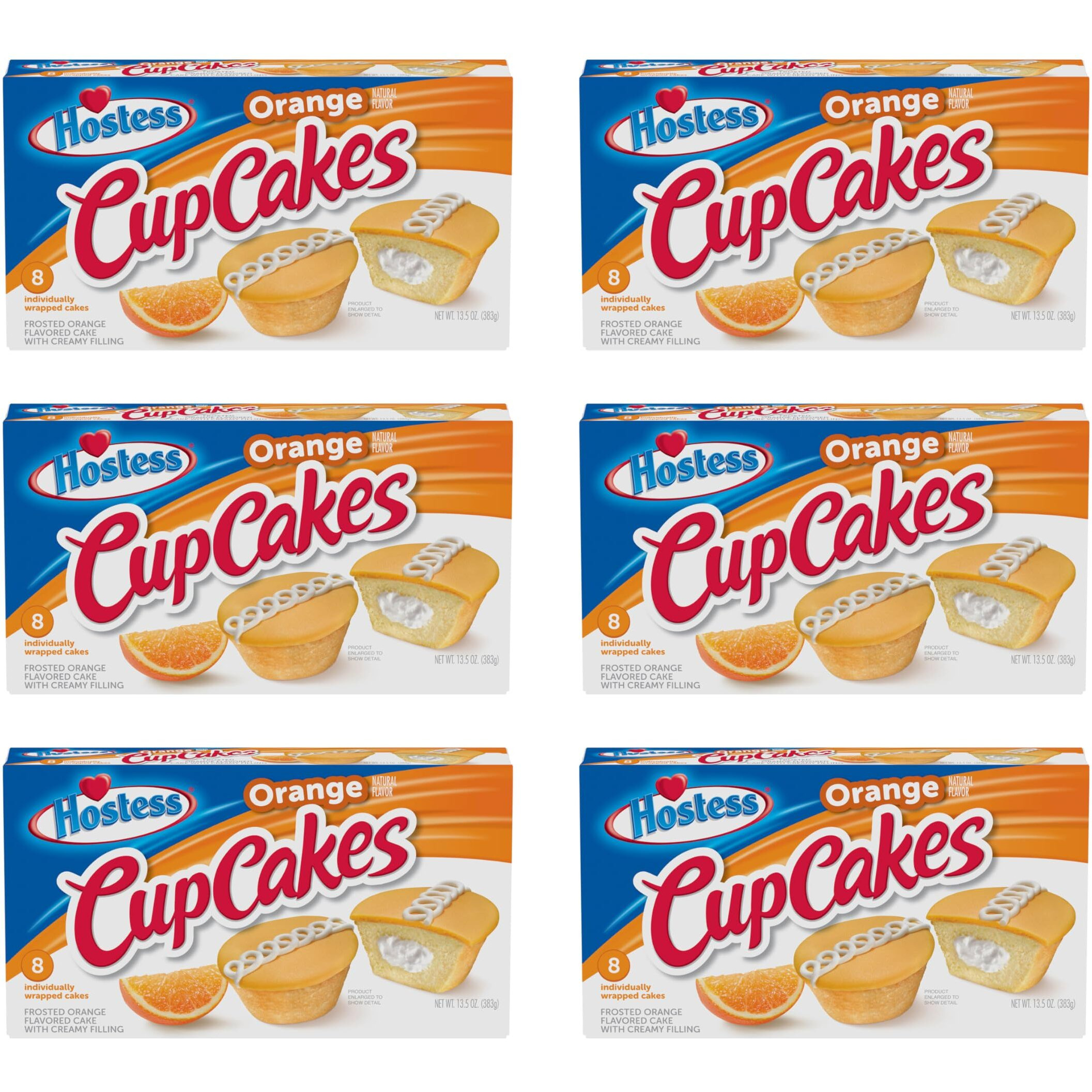 Hostess Orange Flavored Cupcakes (Pack Of 48)