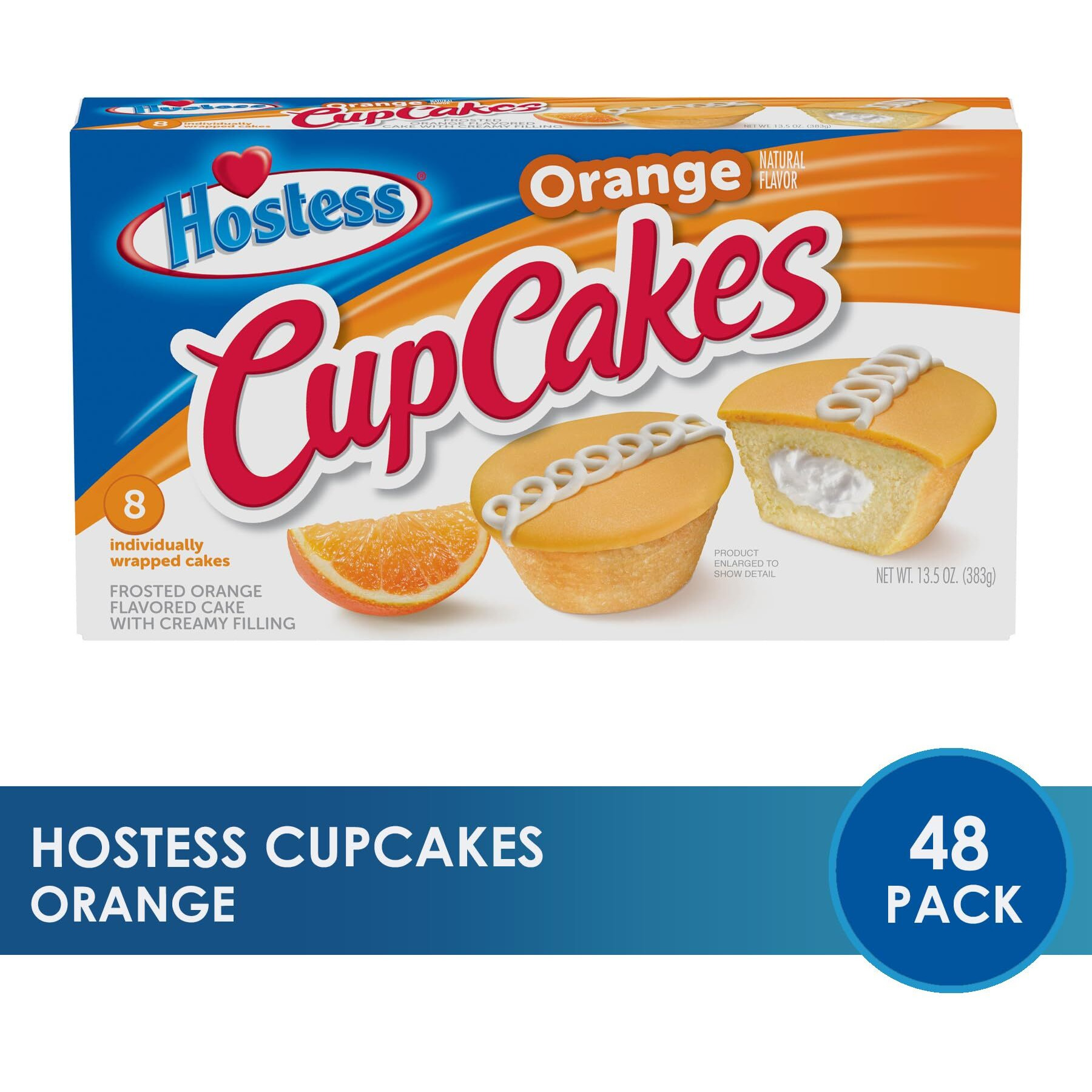 Hostess Orange Flavored Cupcakes (Pack Of 48)