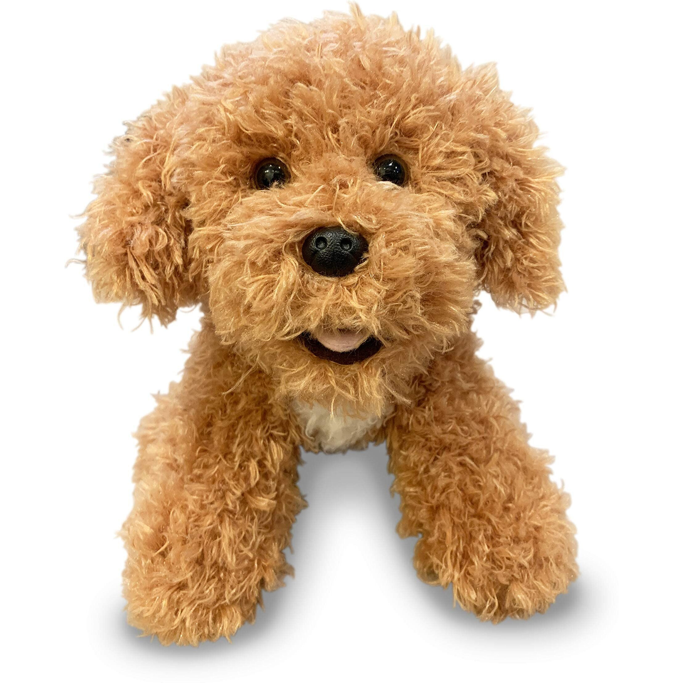 Aurora Goldendoodle Puppy Stuffed Animal Plush Toy, Dog, Brown, 10 Inch