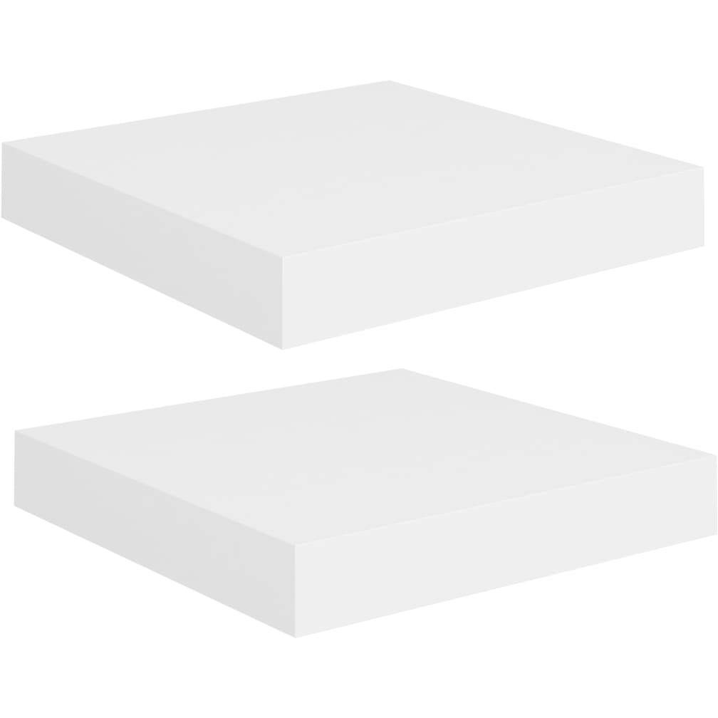 Vidaxl Floating Wall Shelves 2 Pcs White 9.1"&quotX9.3"&quotX1.5"" Mdf