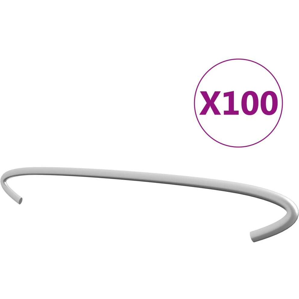 Vidaxl Gabion Hooks 100 Pcs Galvanized Steel 11.8""