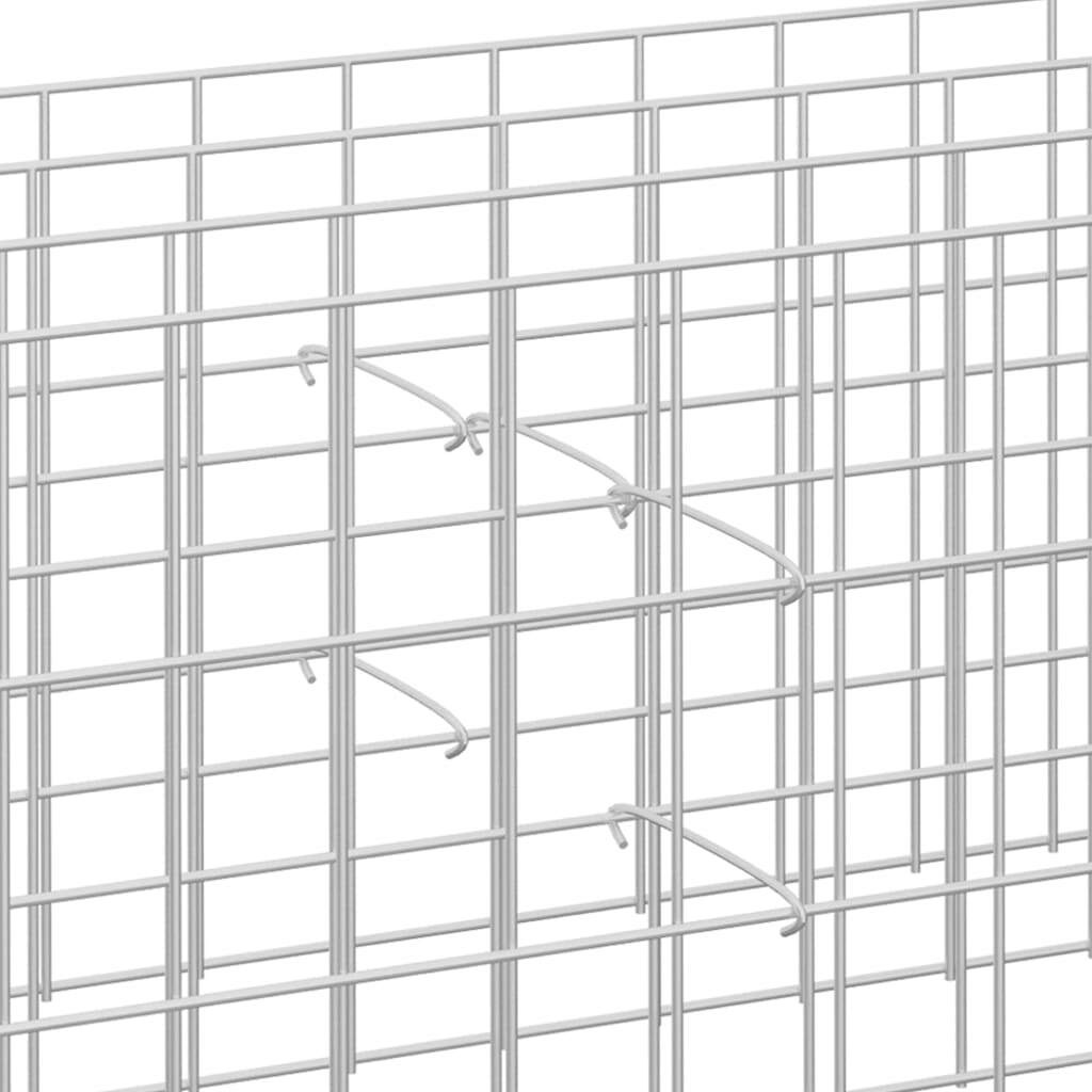 Vidaxl Gabion Hooks 100 Pcs Galvanized Steel 11.8""