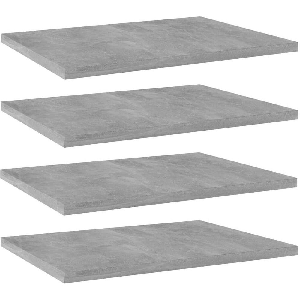Vidaxl Bookshelf Boards 4 Pcs Concrete Gray 15.7"&quotX11.8"&quotX0.6"" Engineered Wood