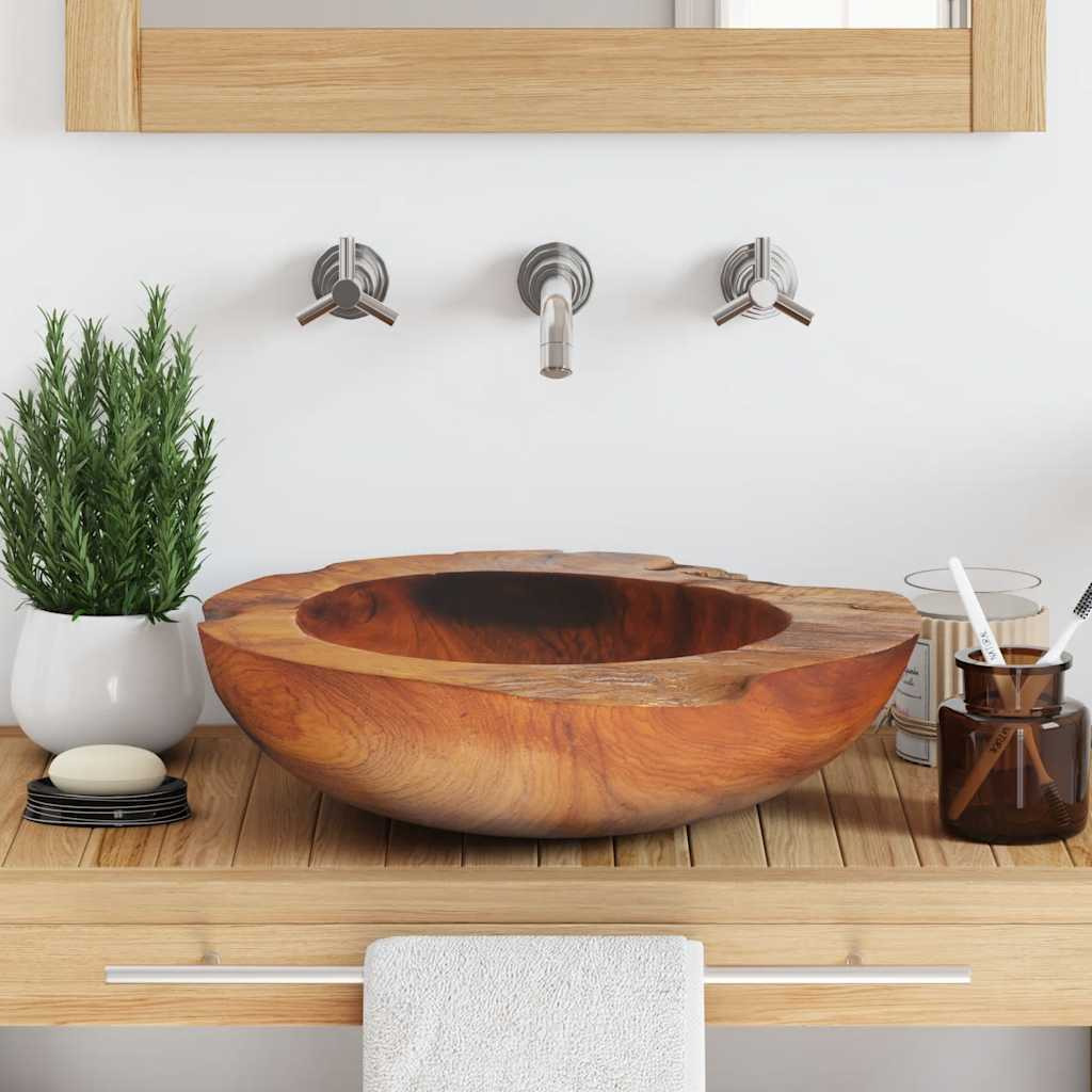 Vidaxl Basin Solid Teak 17.7""