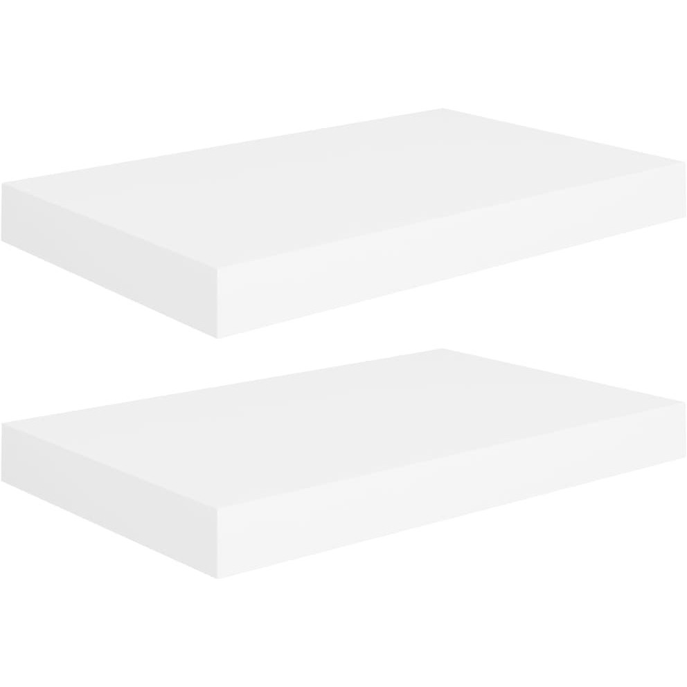 Vidaxl Floating Wall Shelves 2 Pcs White 15.7"&quotX9.1"&quotX1.5"" Mdf