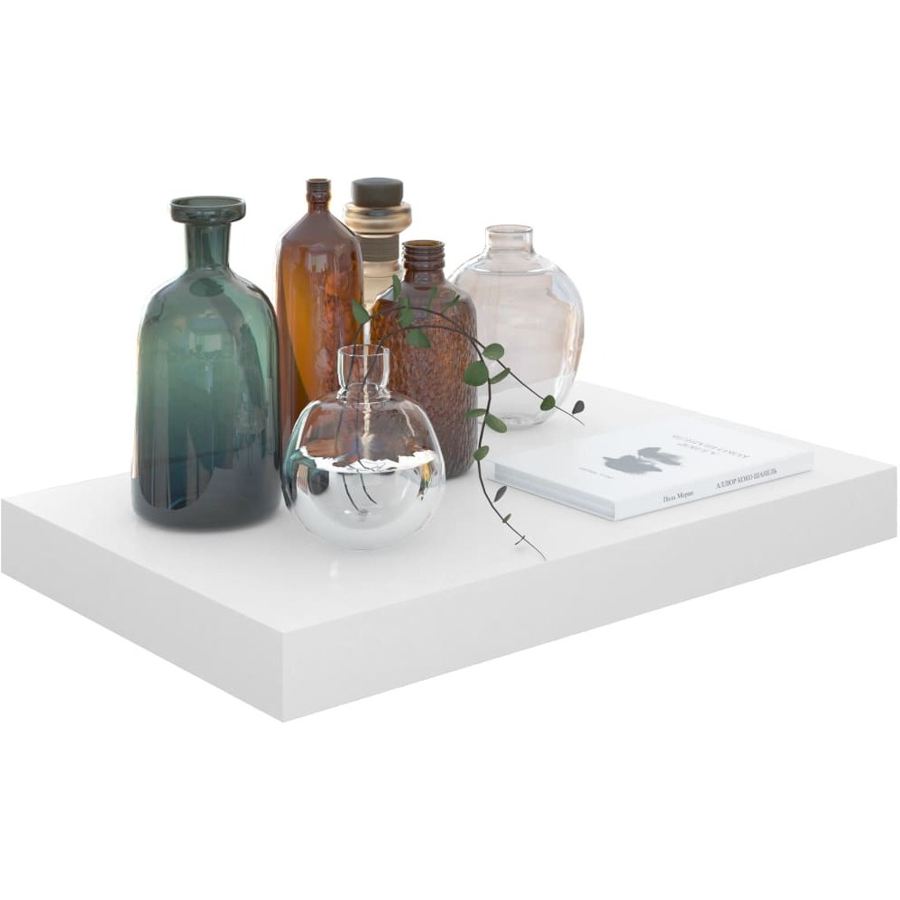 Vidaxl Floating Wall Shelves 2 Pcs High Gloss White 15.7"&quotX9.1"&quotX1.5"" Mdf