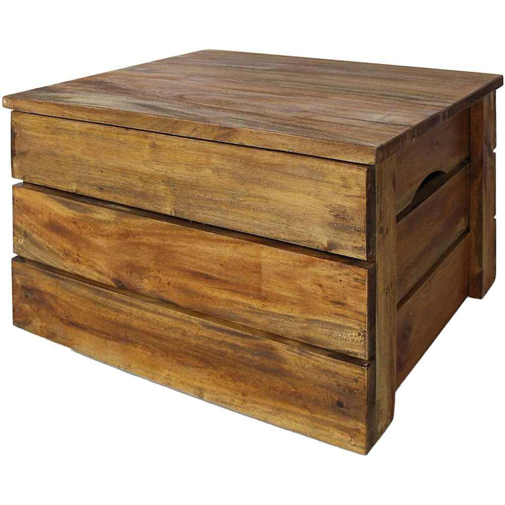 Vidaxl Storage Crate Set 2 Pieces Solid Reclaimed Wood