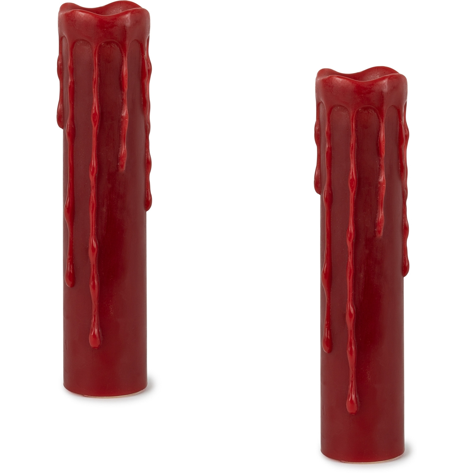 Led Wax Dripping Pillar Candle W/ Remote (Set Of 2)