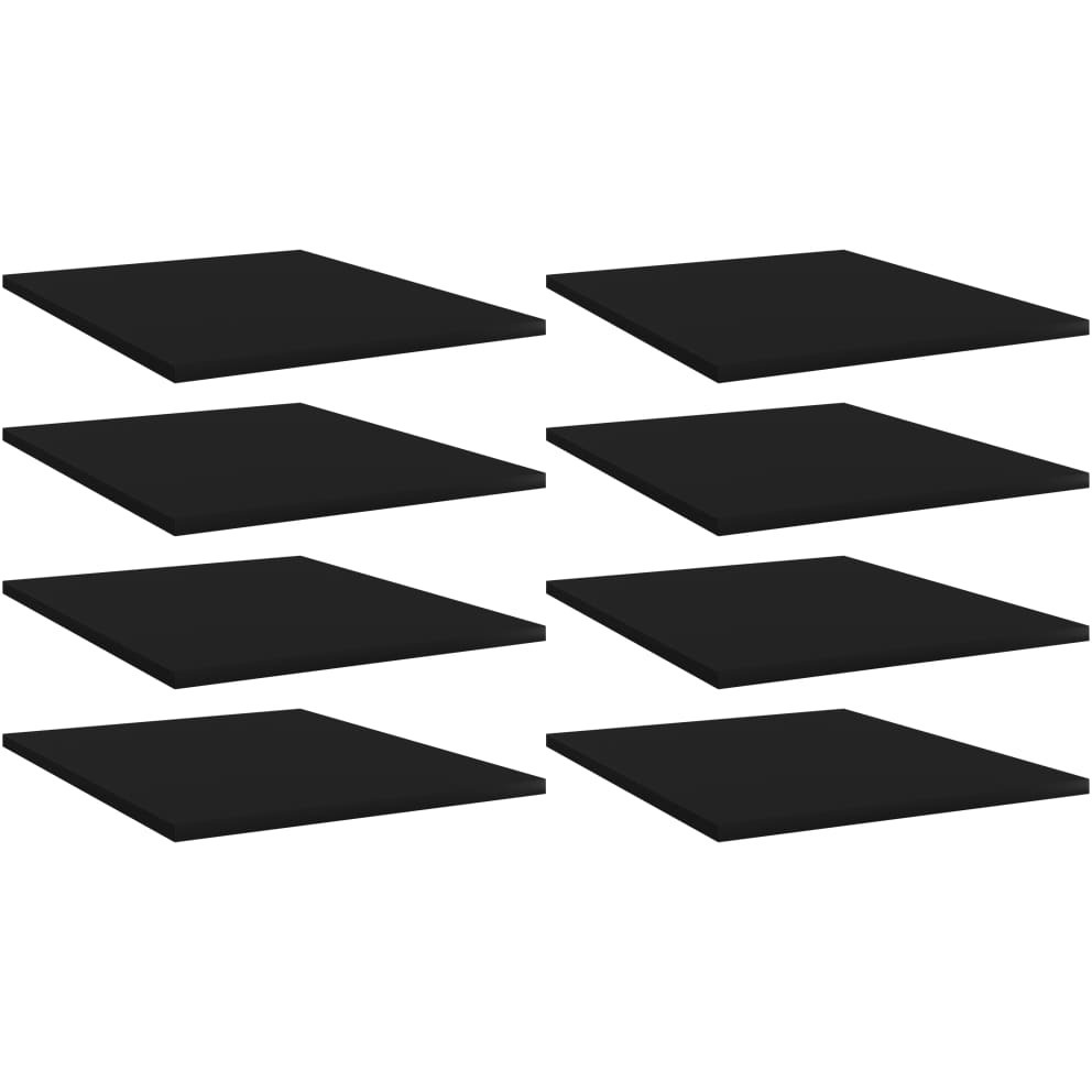 Vidaxl Bookshelf Boards 8 Pcs Black 15.7"&quotX19.7"&quotX0.6"" Engineered Wood