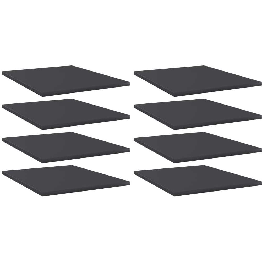 Vidaxl Bookshelf Boards 8 Pcs Gray 15.7"&quotX19.7"&quotX0.6"" Engineered Wood