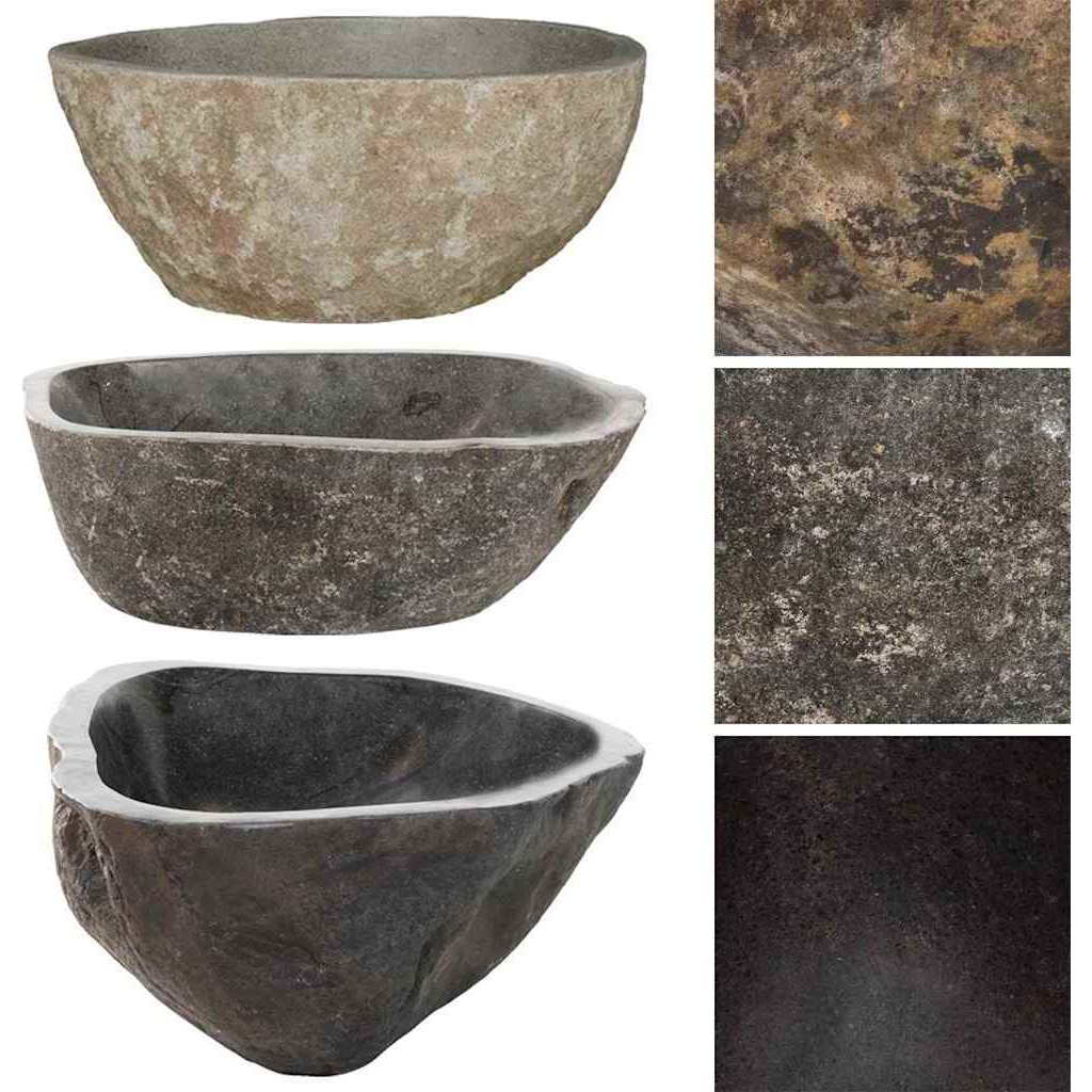 Vidaxl Basin River Stone Oval 14.6""-18.1""