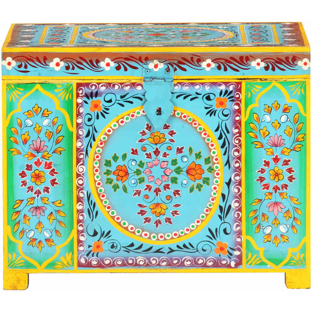 Vidaxl Hand Painted Storage Box X 19.7"&quotX15.7"&quotX15.7"" Solid Mango Wood