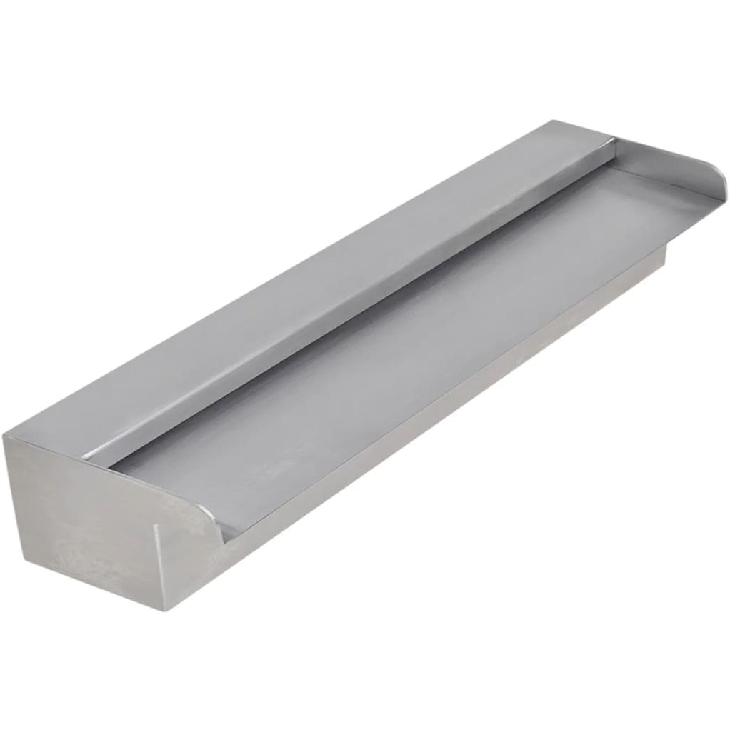 Rectangular Waterfall Pool Fountain Stainless Steel 17.7""
