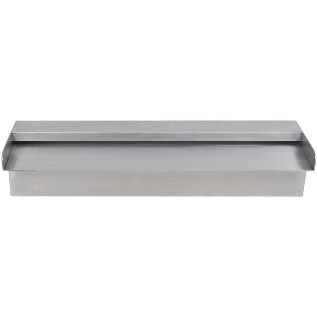 Rectangular Waterfall Pool Fountain Stainless Steel 17.7""