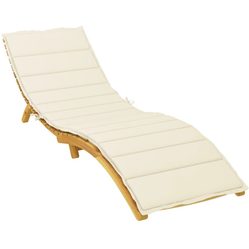 Vidaxl Sun Lounger Cushion Cream 78.7"&quotX23.6"&quotX1.2"" Fabric
