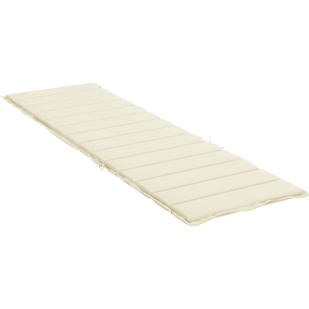 Vidaxl Sun Lounger Cushion Cream 78.7"&quotX23.6"&quotX1.2"" Fabric