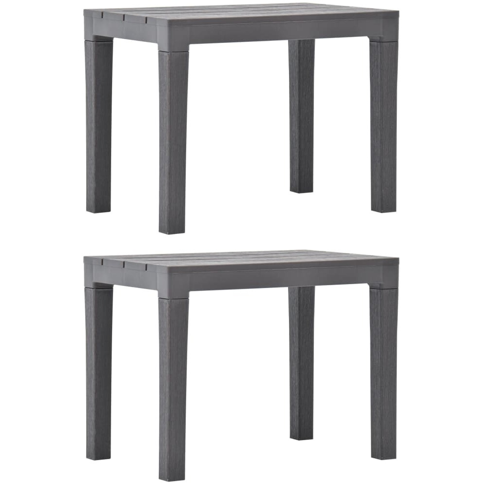 Vidaxl Patio Benches 2 Pcs Mocca Plastic