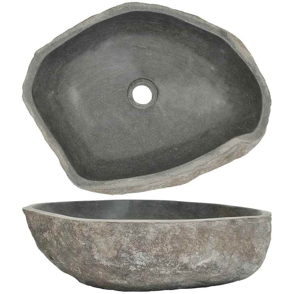 Vidaxl Basin River Stone Oval 17.7""-20.9""