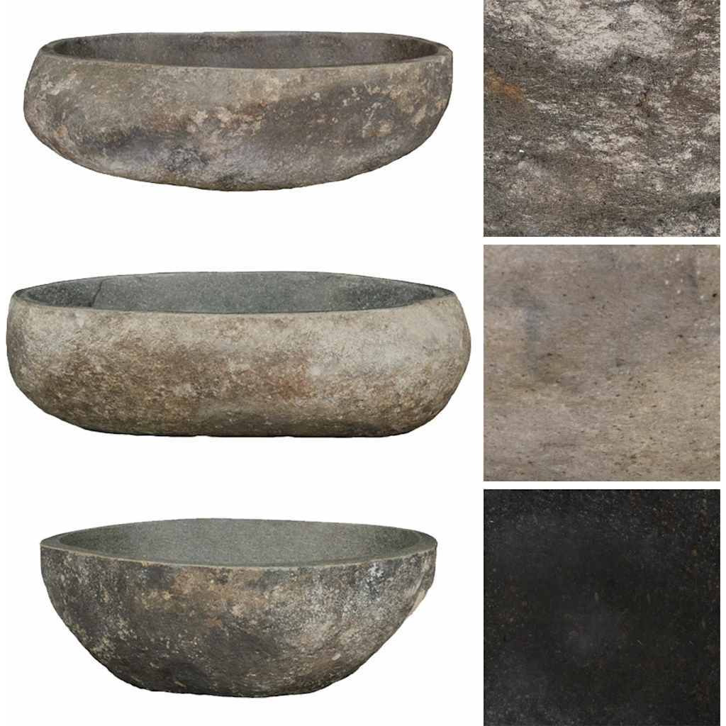 Vidaxl Basin River Stone Oval 17.7""-20.9""