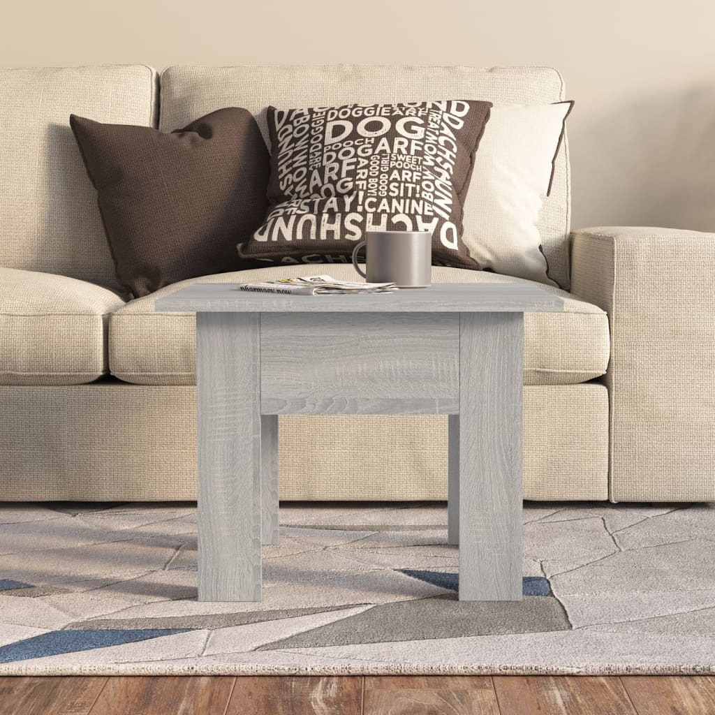 Vidaxl Coffee Table Gray Sonoma 21.7"&quotX21.7"&quotX16.5"" Engineered Wood