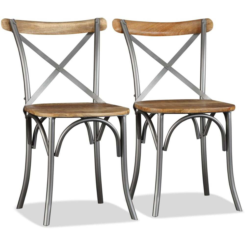 Vidaxl Dining Chairs 2 Pcs Solid Mango Wood