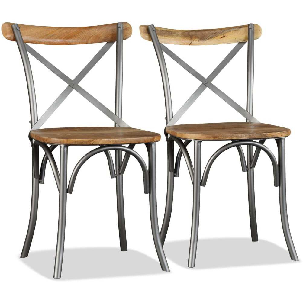 Vidaxl Dining Chairs 2 Pcs Solid Mango Wood