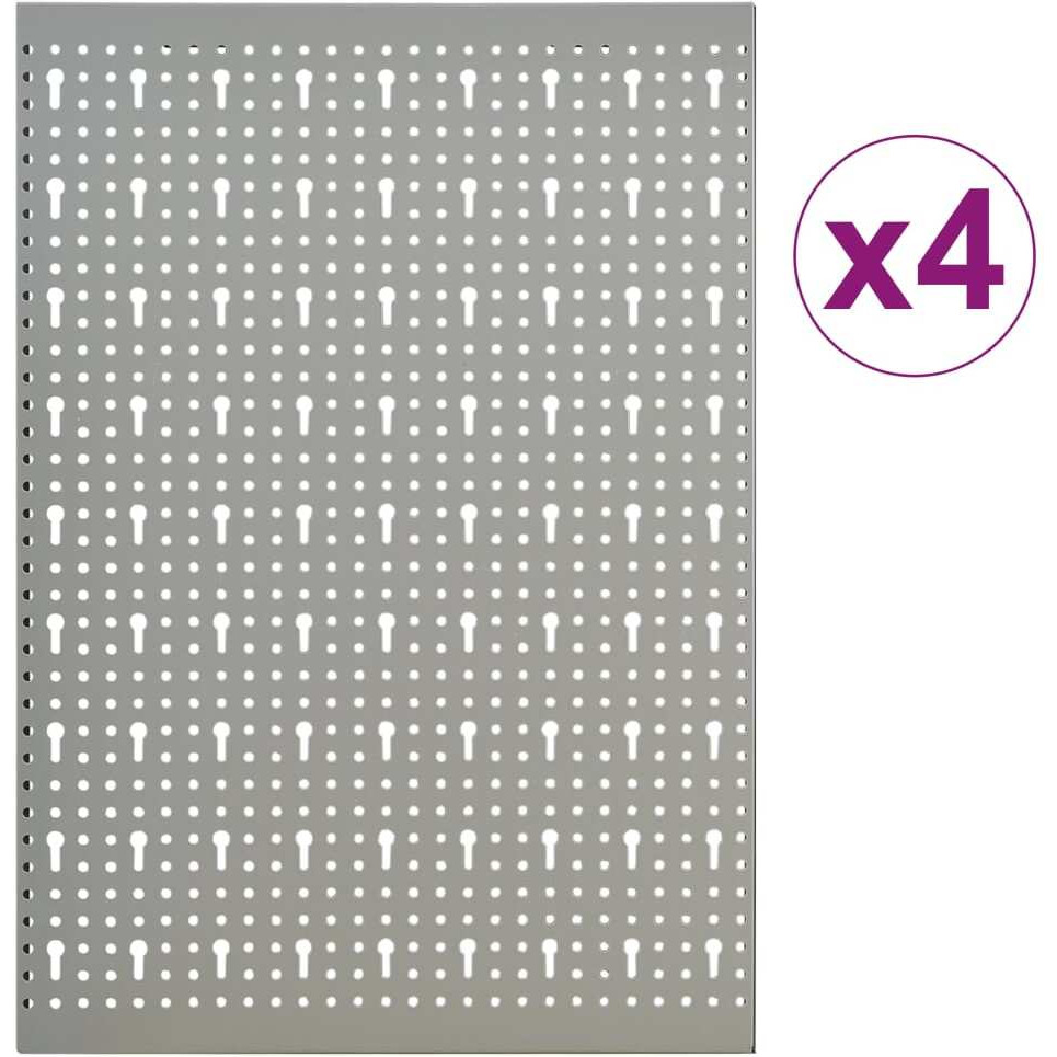 Vidaxl Wall-Mounted Peg Boards 4 Pcs 15.7"&quotX22.8"" Steel
