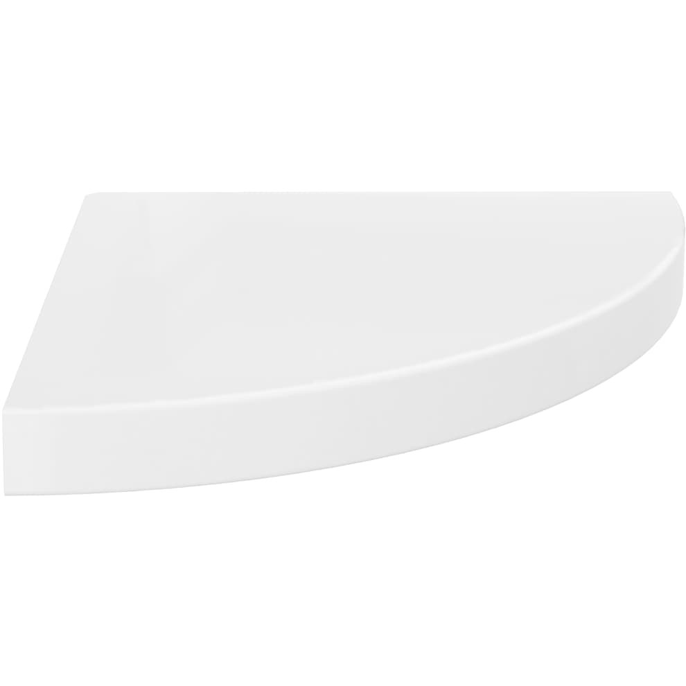 Vidaxl Floating Corner Shelves 4 Pcs High Gloss White 13.8"&quotX13.8"&quotX1.5"" Mdf