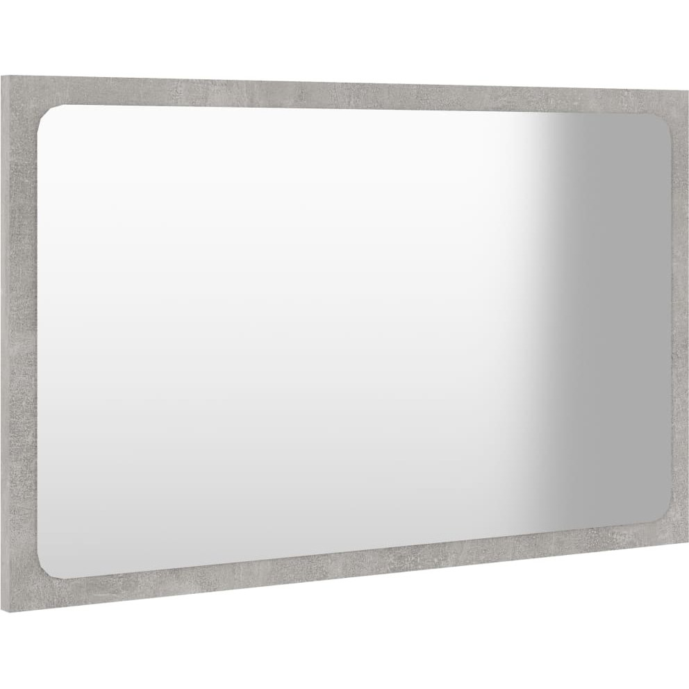 Vidaxl Bathroom Mirror Concrete Gray 23.6"&quotX0.6"&quotX14.6"" Engineered Wood
