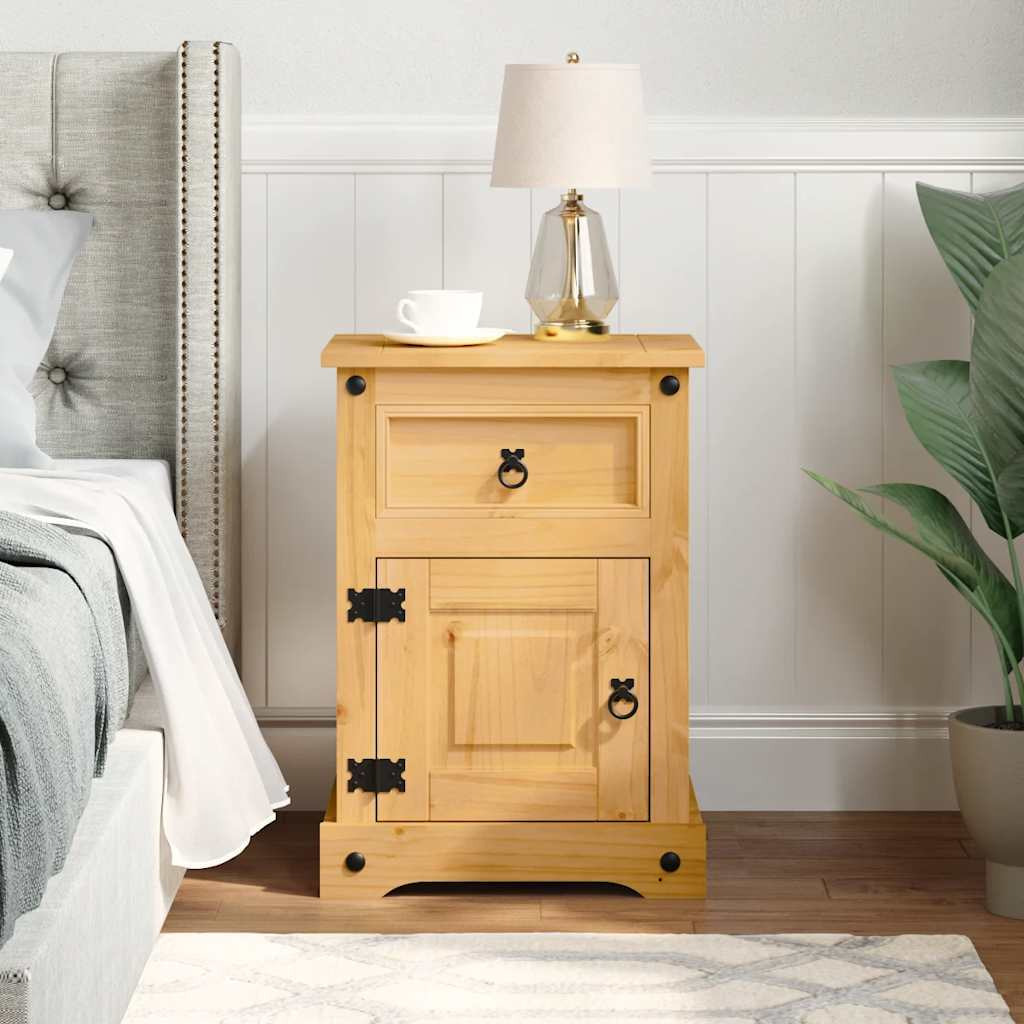 Vidaxl Bedside Cabinet Mexican Pine Corona Range 20.9"&quotX15.4"&quotX26.4""