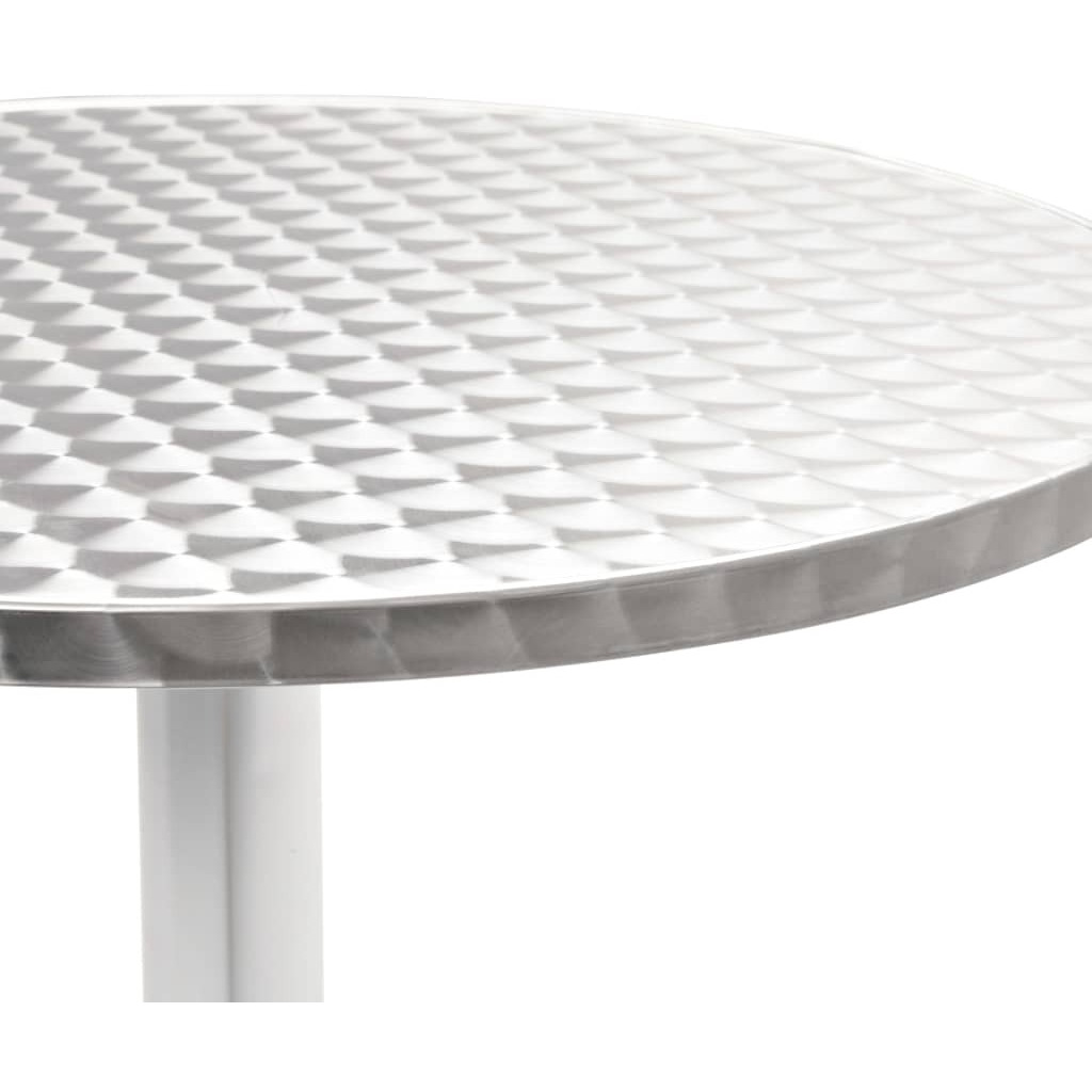 Vidaxl Patio Table Silver 23.6"&quotX27.6"" Aluminum