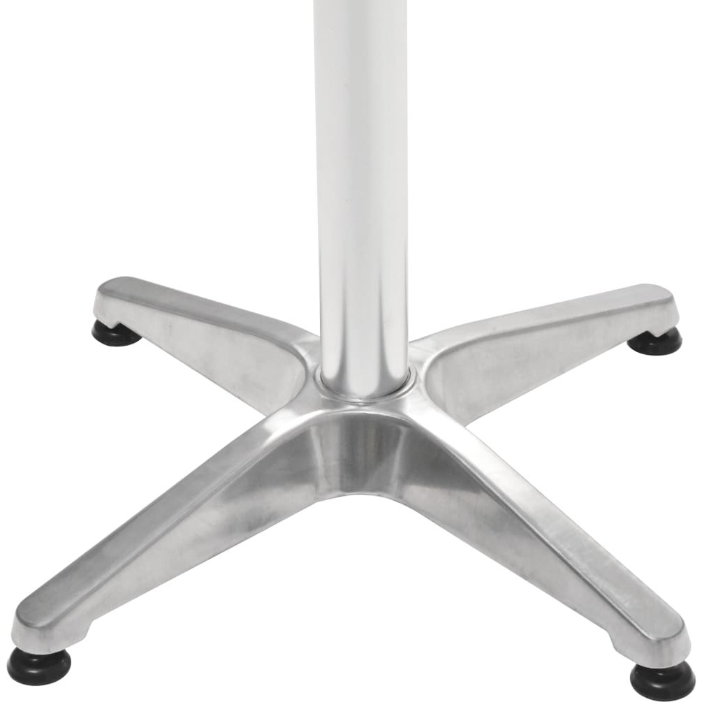 Vidaxl Patio Table Silver 23.6"&quotX27.6"" Aluminum