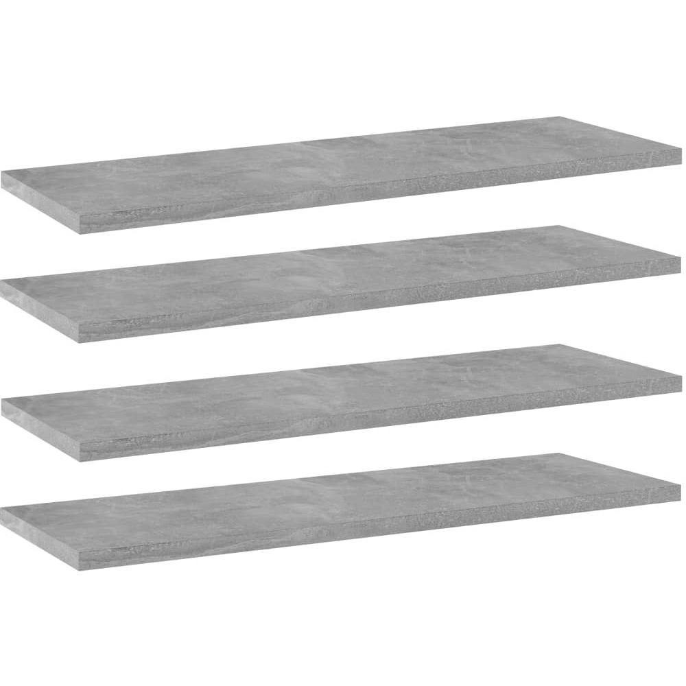 Vidaxl Bookshelf Boards 4 Pcs Concrete Gray 23.6"&quotX7.9"&quotX0.6"" Engineered Wood