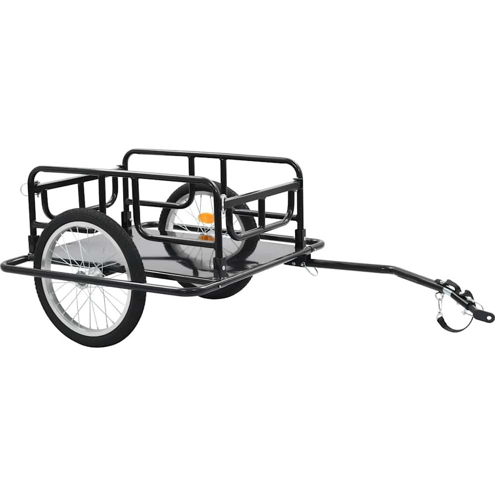 Vidaxl Bike Cargo Trailer 51.2"&quotX28.7"&quotX19.7"" Steel Black