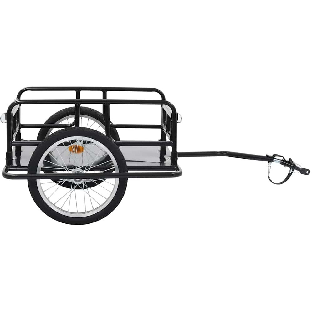 Vidaxl Bike Cargo Trailer 51.2"&quotX28.7"&quotX19.7"" Steel Black