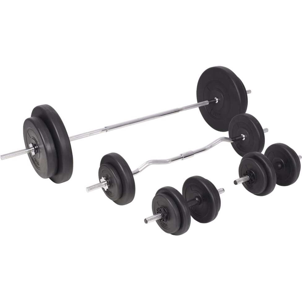 Vidaxl Barbell And Dumbbell Set 198.4 Lb